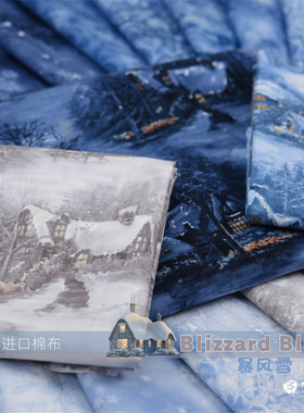 美国进口棉布手工拼布MODA Blizzard Blues 暴风雪 D