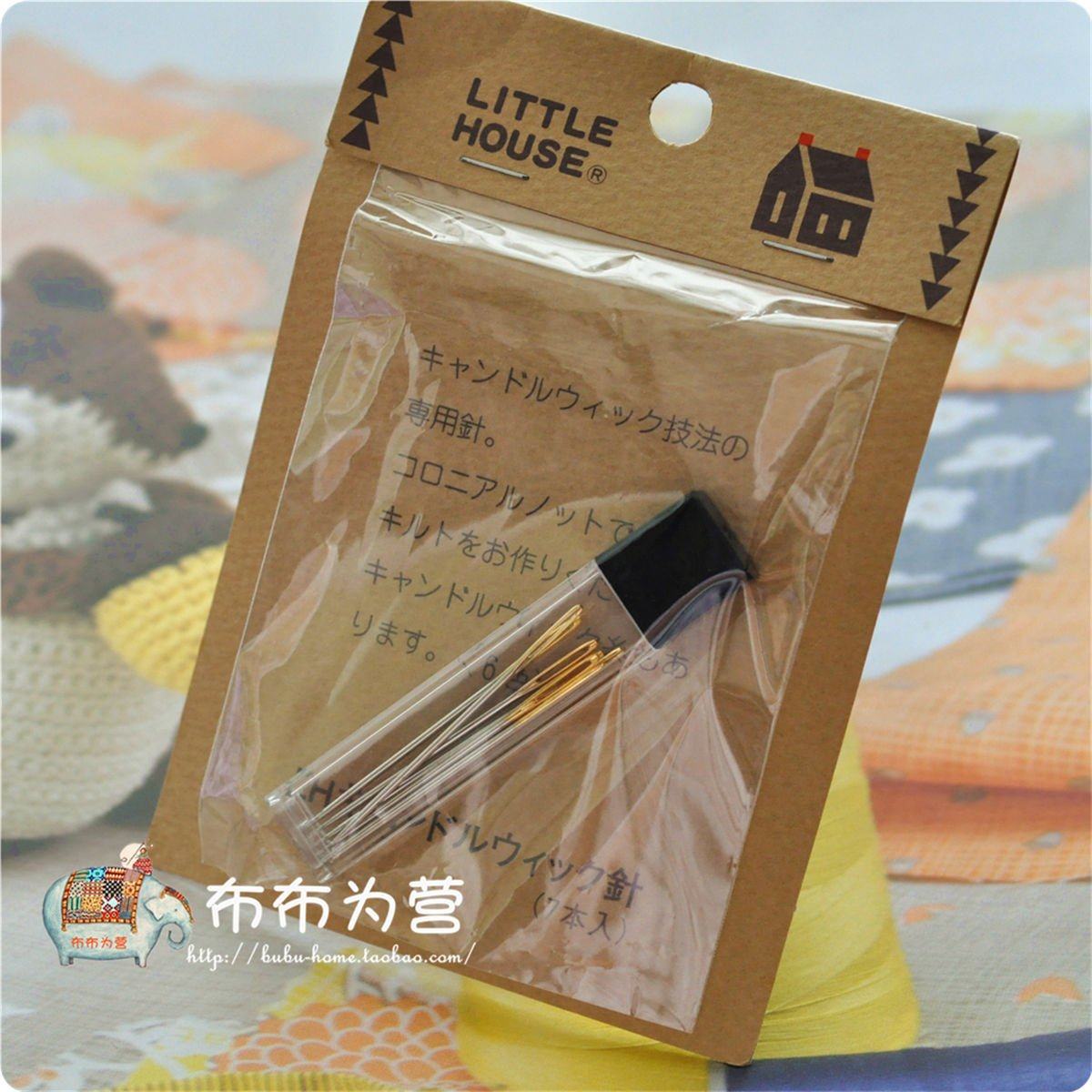 日本进口金龟 lillte house 结粒绣&八字结 烛芯线专用针 l2