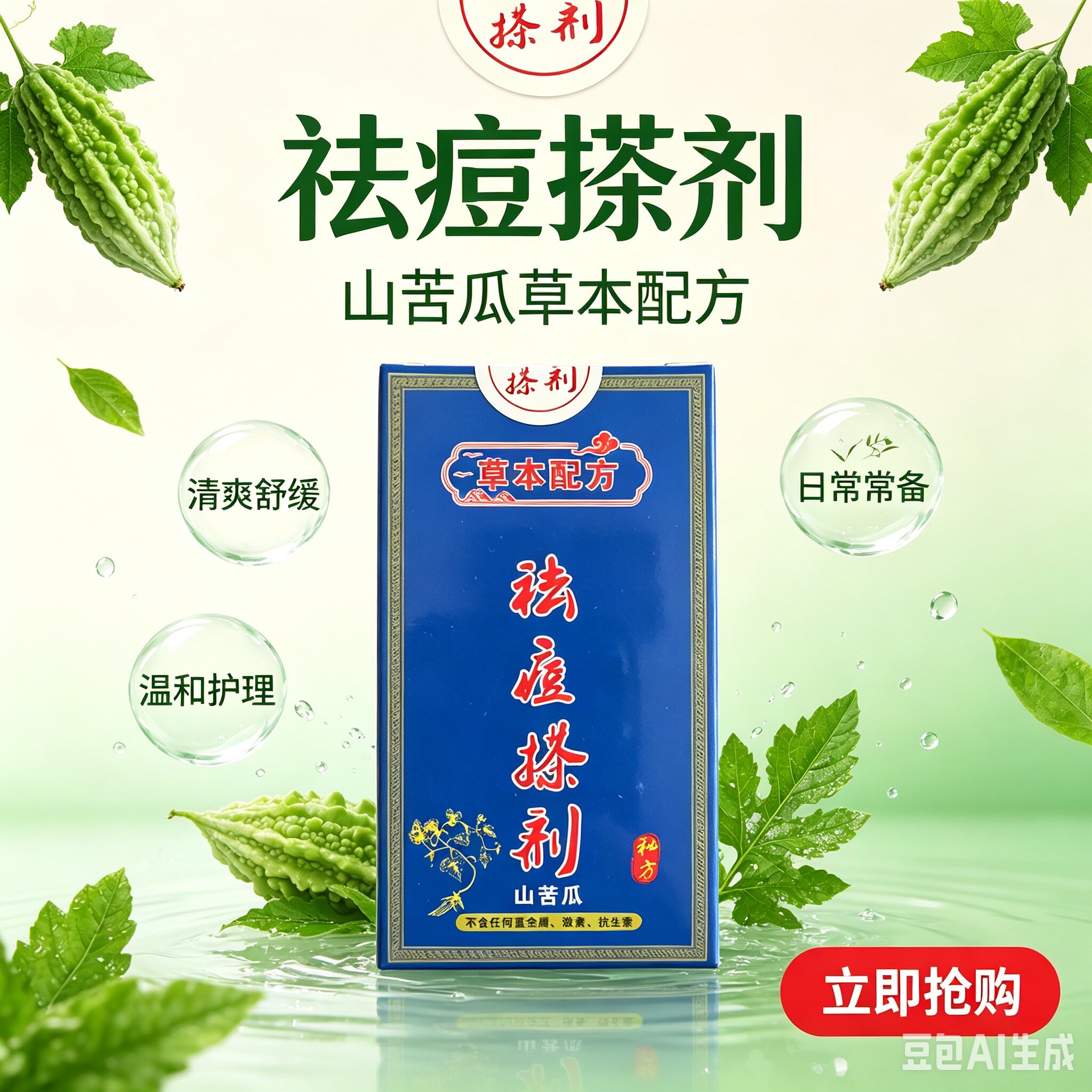 山苦瓜祛痘闭口粉刺淡化痘印修复