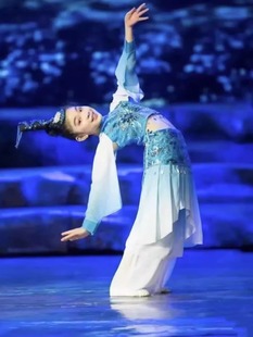 古典舞蹈罗敷行桃李杯头饰篮子比赛艺考现代扇伞舞飘逸表演出服