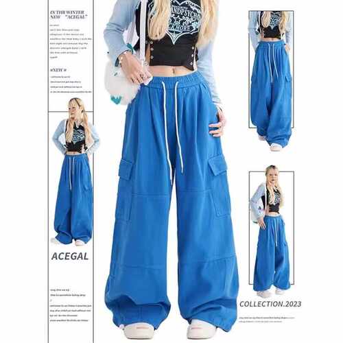 美式街头潮牌工装裤女早秋新款