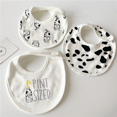 momscare 婴儿围嘴女宝宝可爱纯棉围兜a类新生儿防水防吐奶口水巾