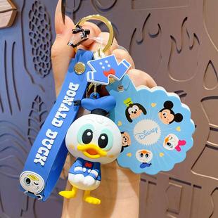 正版卡通草莓熊钥匙扣创意米妮情侣汽车包包钥匙链挂件小礼品挂饰