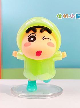正版卡通蜡笔小新公仔车载家居小摆件可爱潮玩手办桌面摆饰小礼品