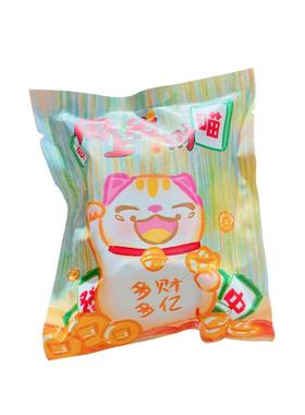 麻上发财喵潮玩盲盒可爱公仔手办卡通招财猫桌面趣味摆件礼品