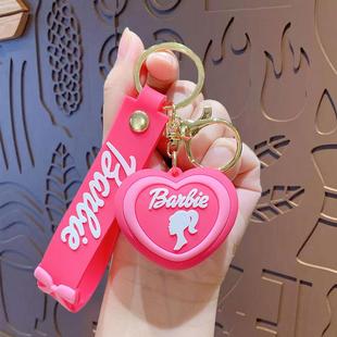 可爱卡通芭比娃娃钥匙扣情侣爱心汽车包包公仔挂件创意小礼品