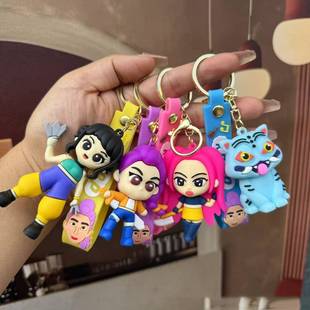 跨境猎魔女团钥匙扣动漫游戏周边挂件个性 角色造型钥匙链礼品