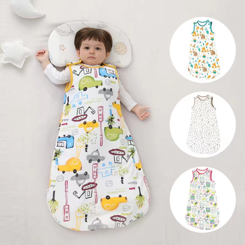 婴儿纯棉棉无袖秋冬宝宝背心睡袋