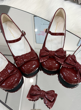 【现货速发】森林娃娃Lolita甜美可爱百搭洛丽塔圆头蝴蝶结lo鞋