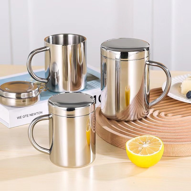 儿童牛奶杯304不锈钢马克杯双层