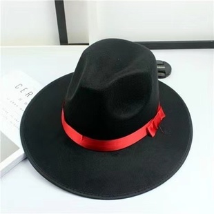 上海滩帽子男士秋冬毛呢礼帽女英伦复古结婚帽时尚遮阳帽平顶春天