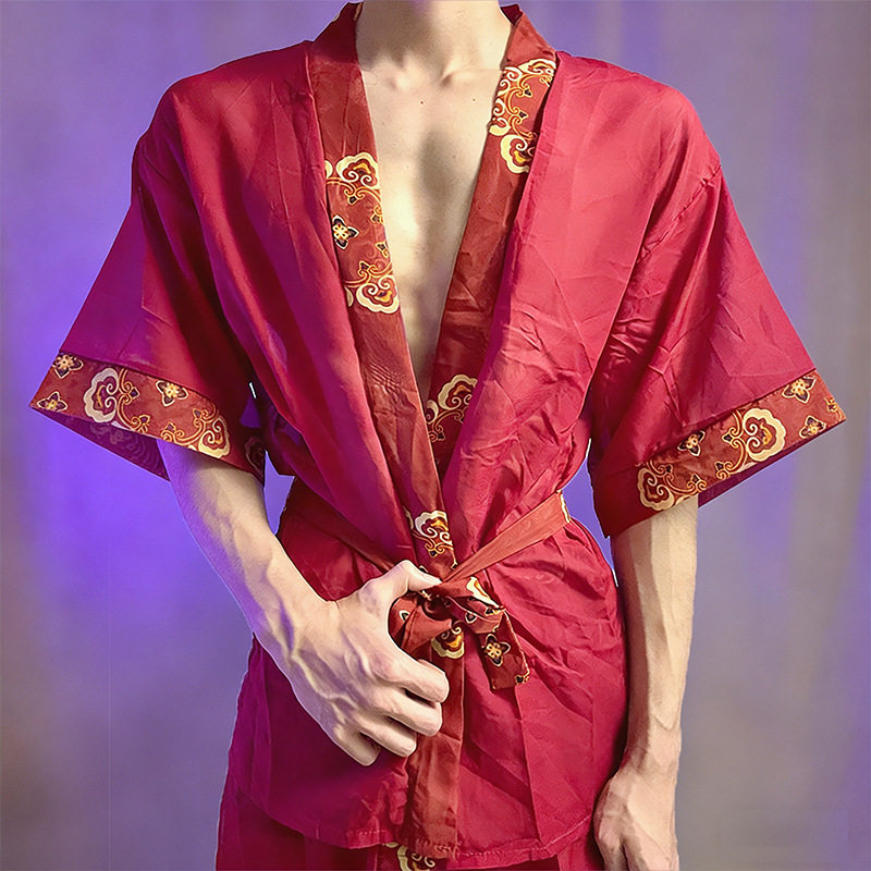 男士古风诱惑大码内衣性感诱惑古典汉服纯欲激情睡衣套装