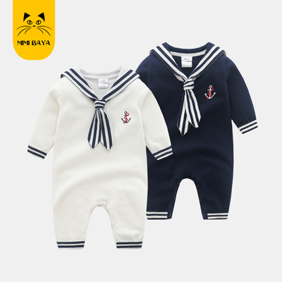 可爱秋冬纯棉婴儿长袖毛衣外出服