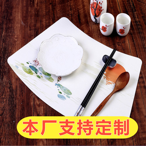 中国风一次性餐垫纸扇形免洗桌垫