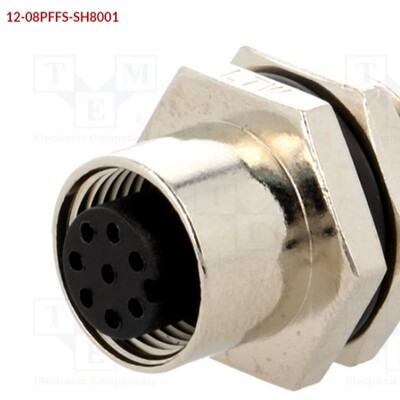 M12A-08PFFS-SH8001 连接器 插座; M12;