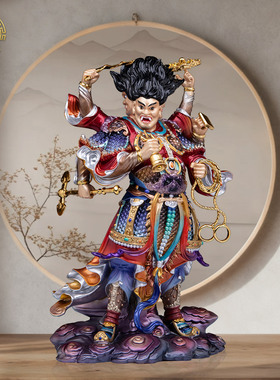 天蓬元帅全铜彩绘供奉摆件