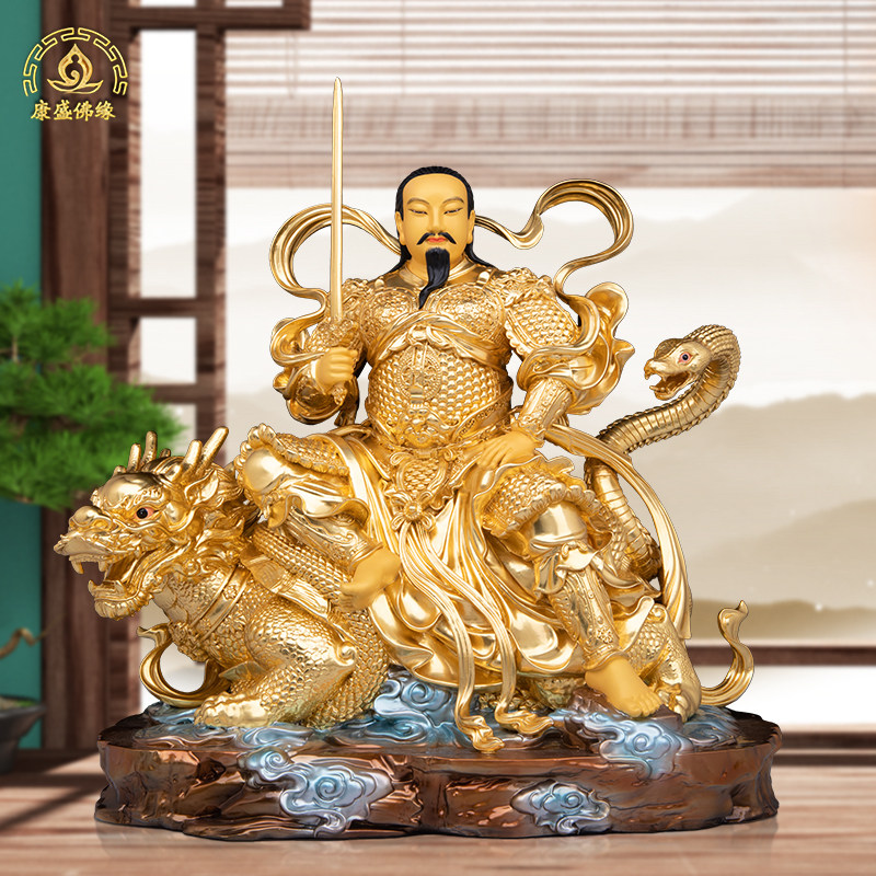 纯铜玄天上帝摆件家居供奉摆件