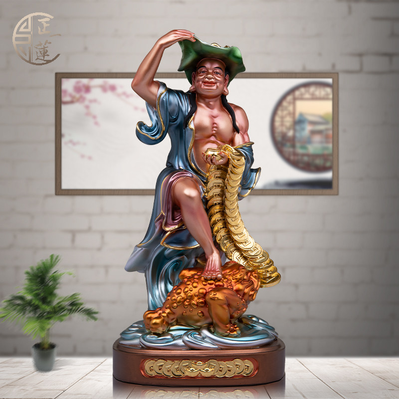 海蟾子财神像刘海戏金蟾摆件