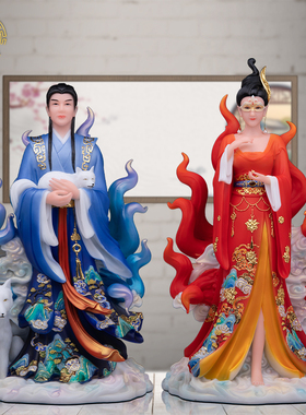 九尾娘娘神像汉白玉锦绣繁华新款