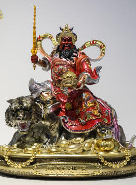 赵公明武财神招财树脂供奉摆件