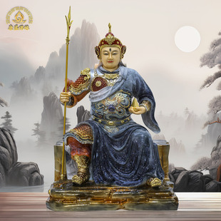 华光大帝神像汉白玉叠染道家三眼马灵官马元帅马天君神像供奉摆放