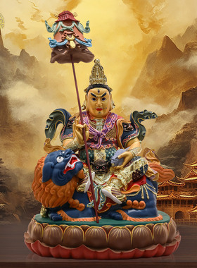 财宝天王树脂佛堂供奉摆件