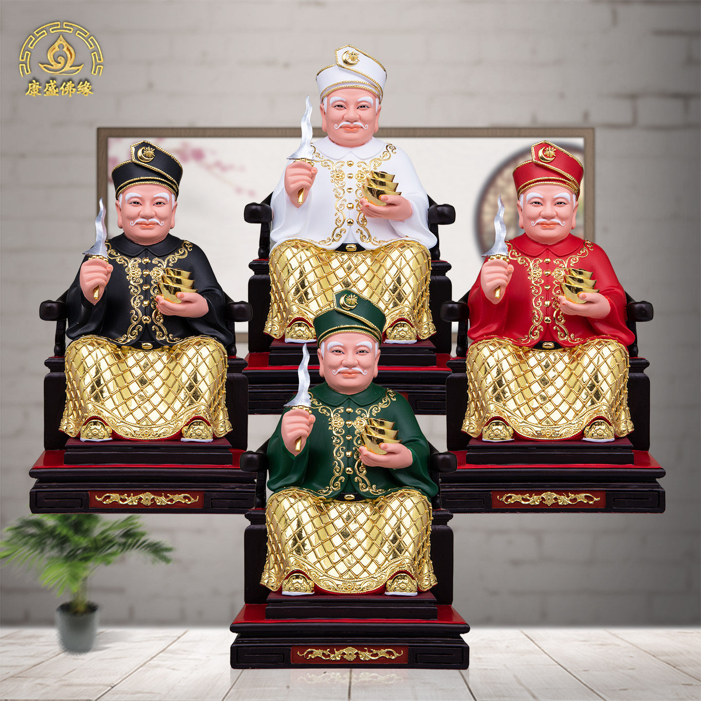 拿督公马来树脂神像供奉摆件