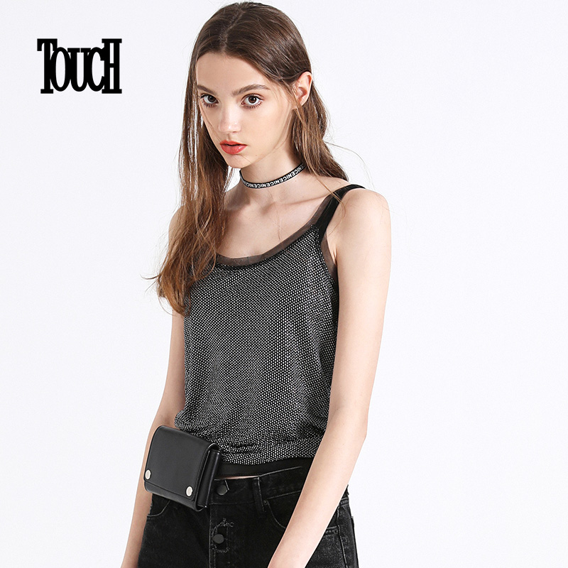TOUCHÅ®×°2018пî³õÇïÐÔ¸ÐÄÚ´îÁÁÆ¬É´Íø±ßÆ´½ÓÉÏÒÂÐÞÉíµõ´ø±³ÐÄ