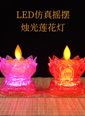 LED摇摆莲花灯电池插电两用款