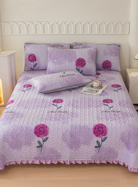 2025新款高克重牛奶绒花边单床盖可以机洗不掉毛