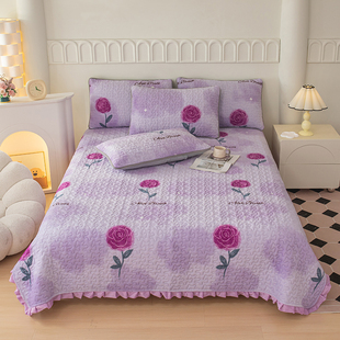 2025新款高克重牛奶绒花边单床盖可以机洗不掉毛