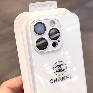 高端玻璃iphone17promax高级感苹果15pro手机壳17air欧美大牌16promax网红女13pro防摔保护套十五小香风适用