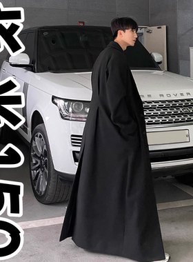 秋冬韩版毛呢大衣男高级特长款风衣过膝宽松羊绒外套加肥加大大码