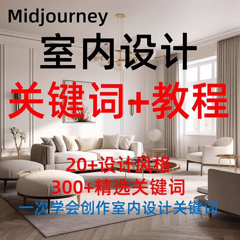 ai绘画教程midjourney室内设计关键词提示词描述词