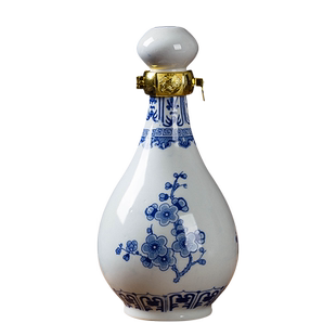 景德镇陶瓷酒坛子 酒瓶空瓶家用酒壶 密封酒具 陶瓷1斤装青花瓷瓶