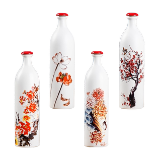 景德镇陶瓷酒瓶酒坛子1斤装 一斤装创意酒瓶 白酒瓶 花瓶装饰摆件