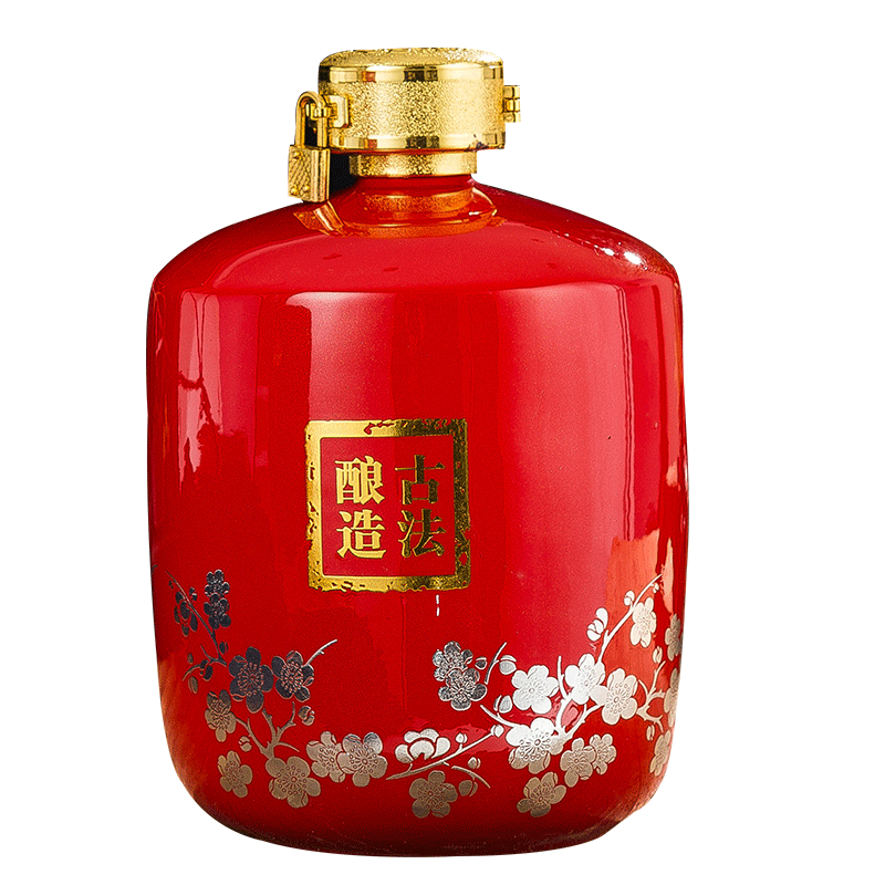 云杰高档品鉴陶瓷空酒瓶5斤装釉