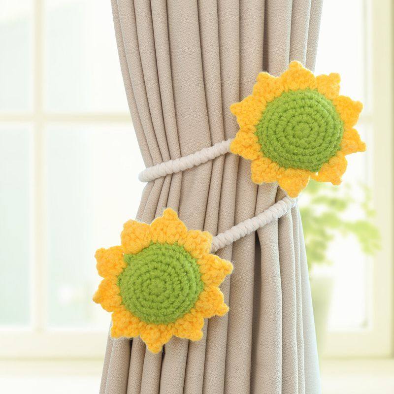 创意太阳花朵窗帘扣束带现代简约可弯曲纱帘捆绑带固定扣收拢扎绳,居家布艺,窗帘绑带,淘宝优惠券,粉丝福利购,淘宝优惠卷