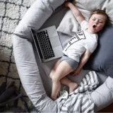 Круглая большая детская кровать для новорожденных, подушка для сна