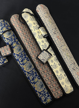 清仓特价7寸8寸95寸精品高档加厚宋锦布绸缎折手工缝制送扇箍