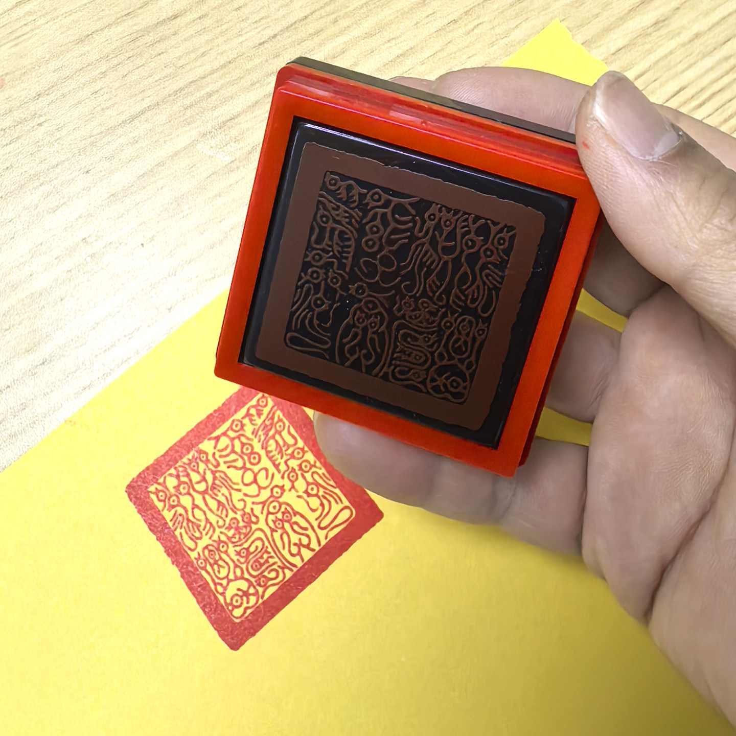 传国玉玺受命于天既寿永昌八字鸟篆翻新临摹文创光敏自动出油印章