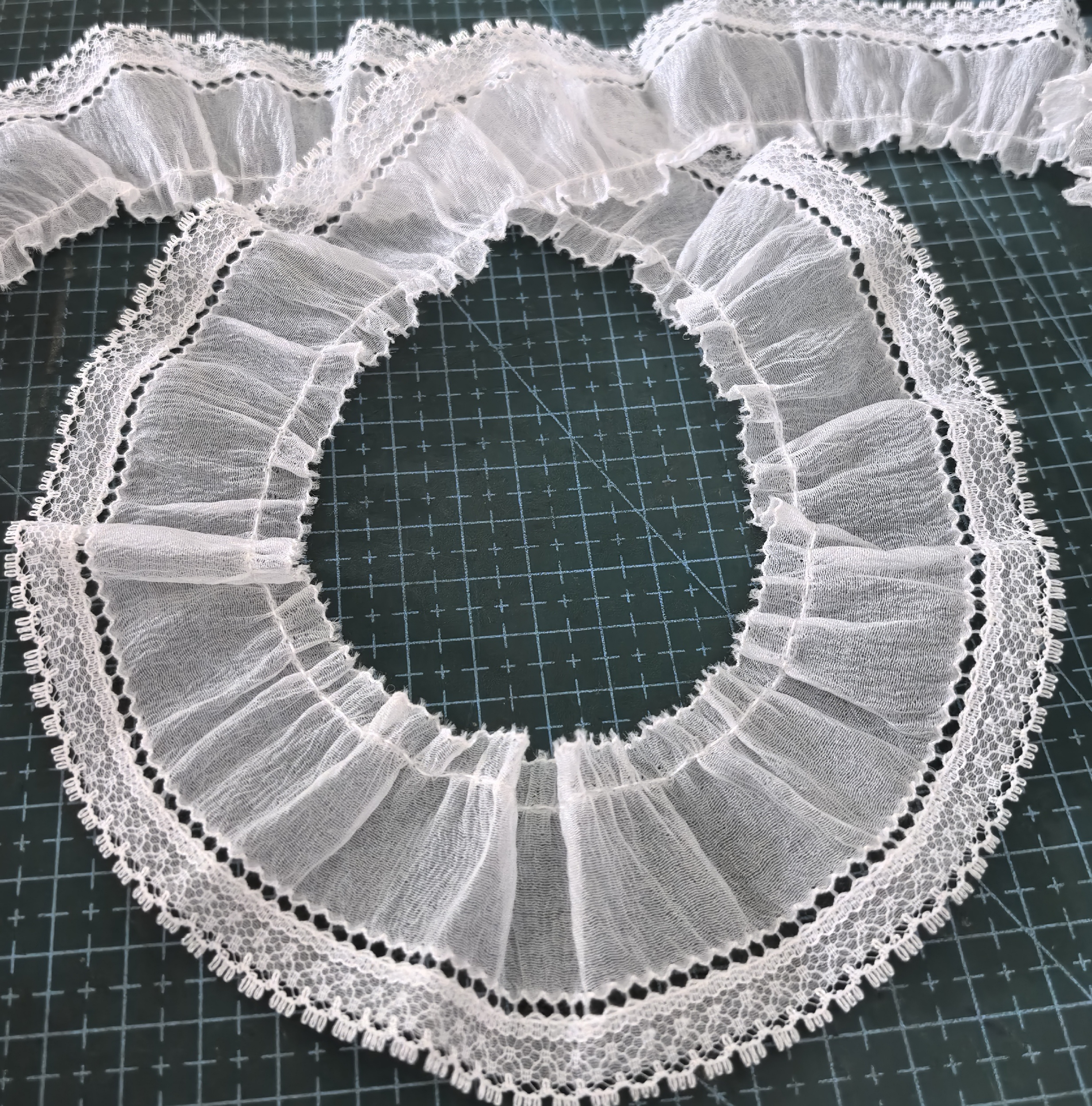 4.5-5厘米宽  皱褶对丝睫毛蚂蚁镂空蕾丝娃衣 DIY花边裙边装辅料