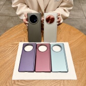 Fold3中轴磁吸保护外壳vivoxfold3pro新款 简约金属漆适用vivo 折叠屏手机壳小众高级感超薄硬壳保护套创意