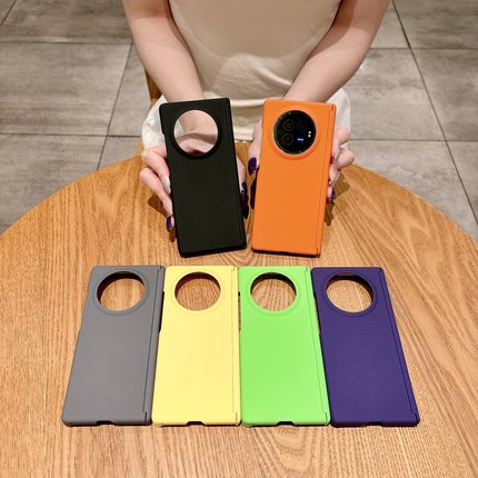 双边中轴保护适用vivo X Fold5折叠屏手机壳新款简约纯色磨砂硬壳马克龙xfold3pro磁吸中轴后壳小清新超薄