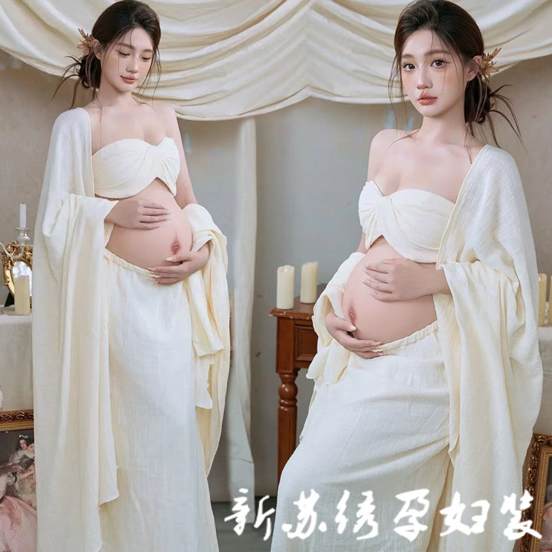 影楼新款孕妈咪法式大肚照复古孕妇高级感室内艺术写真照摄影服装,孕妇装/孕产妇用品/营养,影楼服装,淘宝优惠券,粉丝福利购,淘宝优惠卷