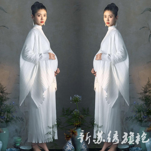 依媚坊新中式禅意孕妇旗袍写真