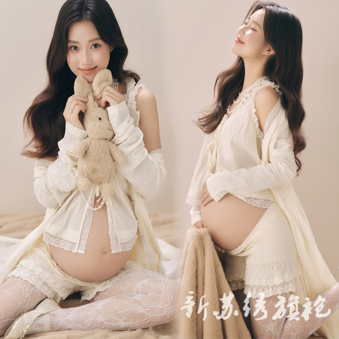 依媚坊韩系纯欲蕾丝孕妈写真服