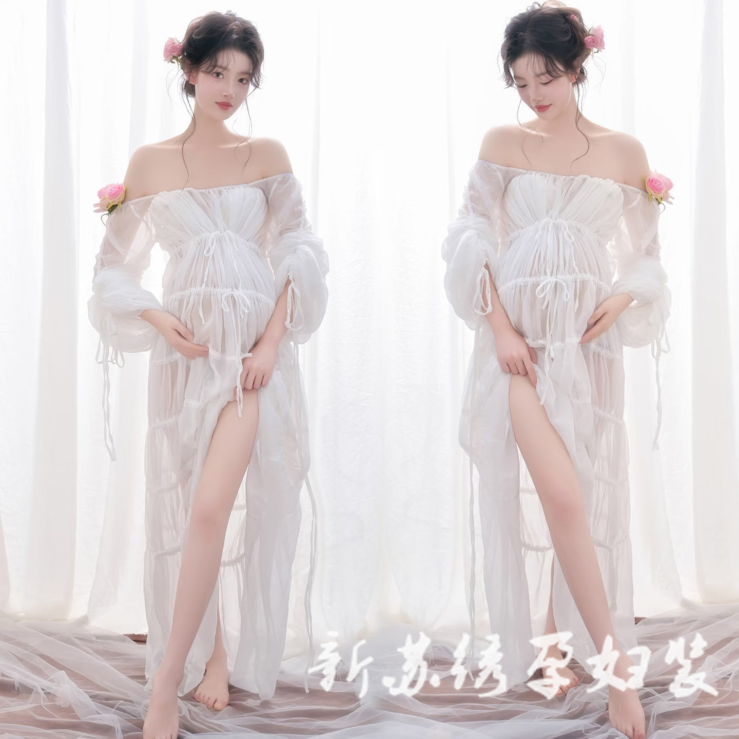 法式高级感超仙唯美礼服纯欲孕妈