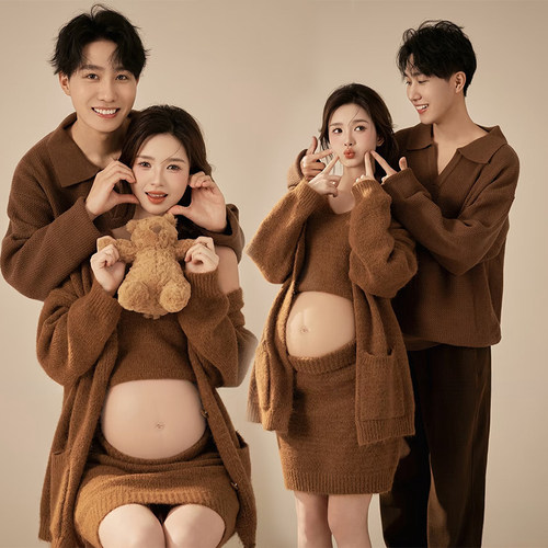 新款影楼孕妈咪时尚情侣摄影服装