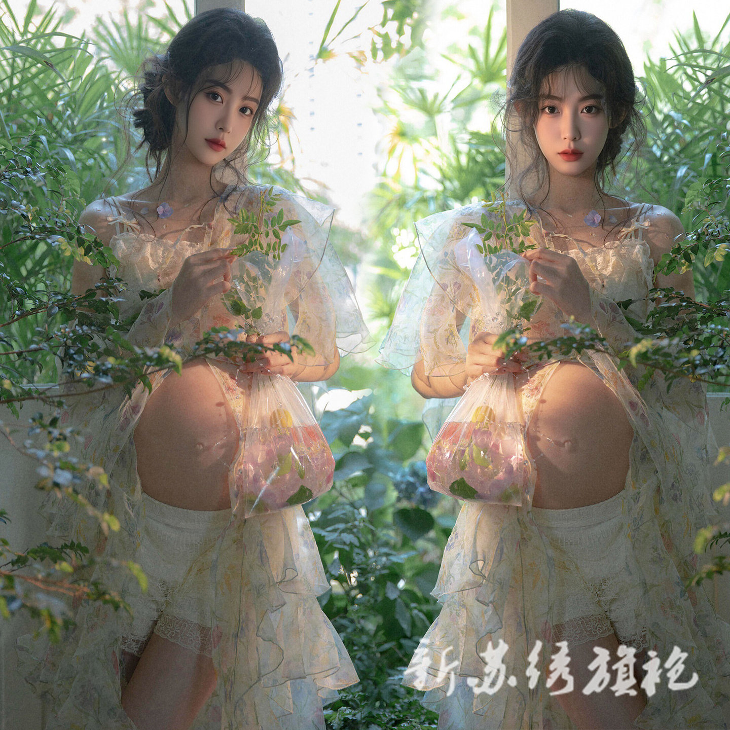 依媚坊夏日孕妇甜美小清新纱裙